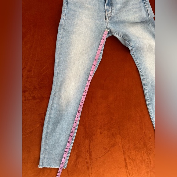Mother High Waisted Looker Ankle Fray Au Revoir Wash Stretch Size 29 - Picture 12 of 14